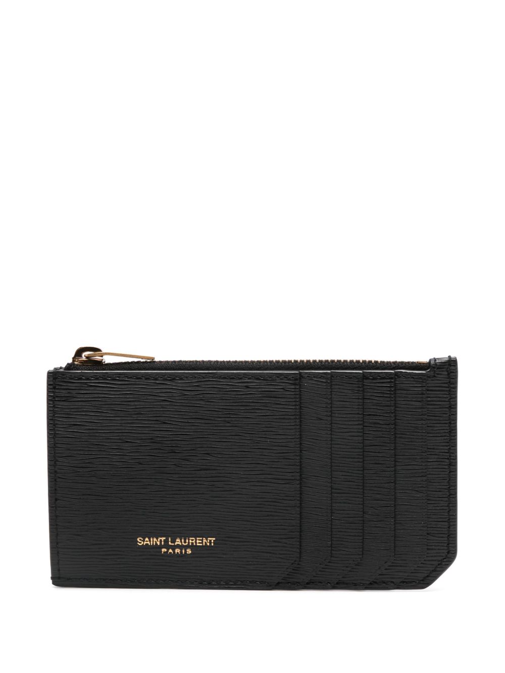 Saint Laurent logo印花钱包 - 黑色