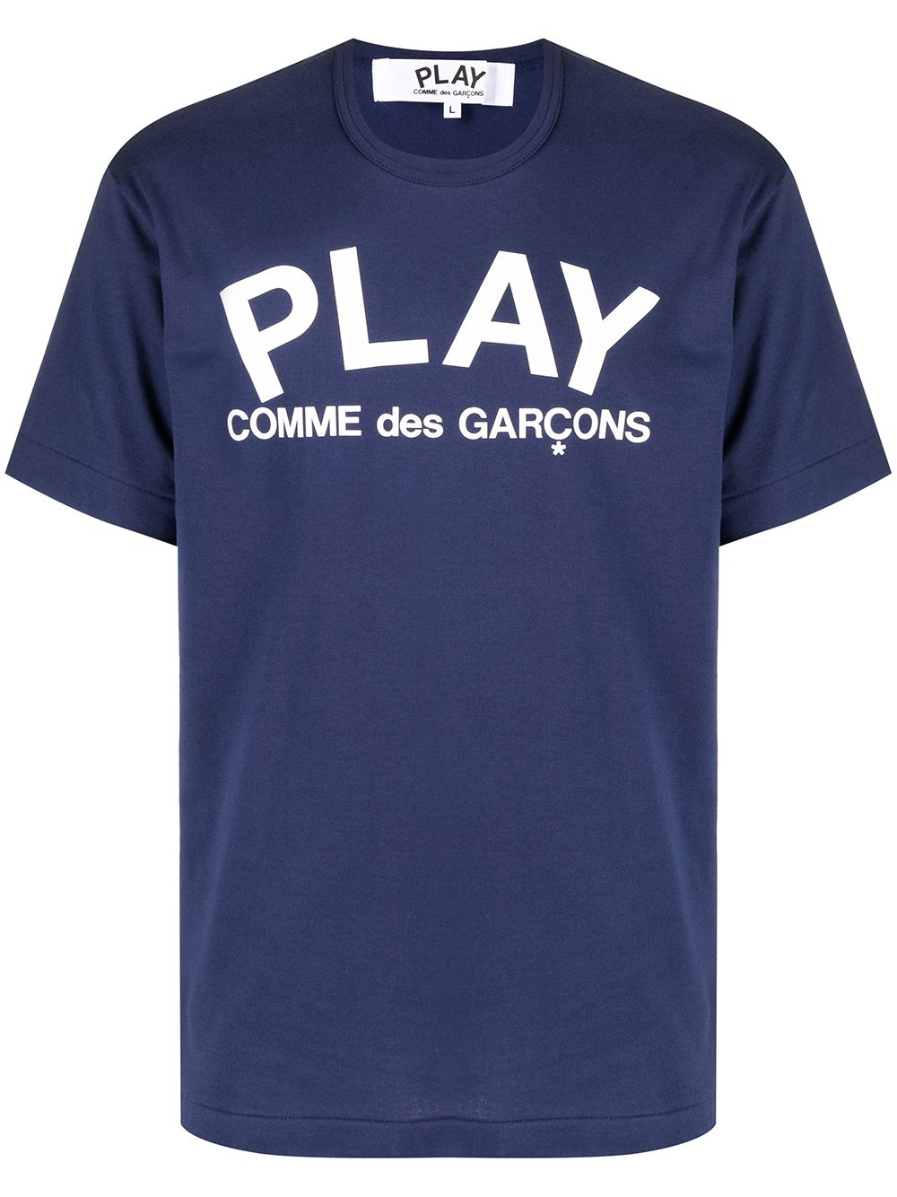 Comme Des Garçons Play logo印花短袖T恤 - 蓝色
