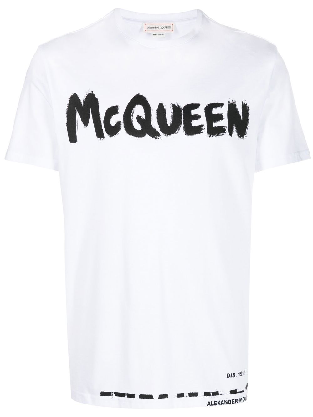 Alexander McQueen logo印花短袖T恤 - 白色