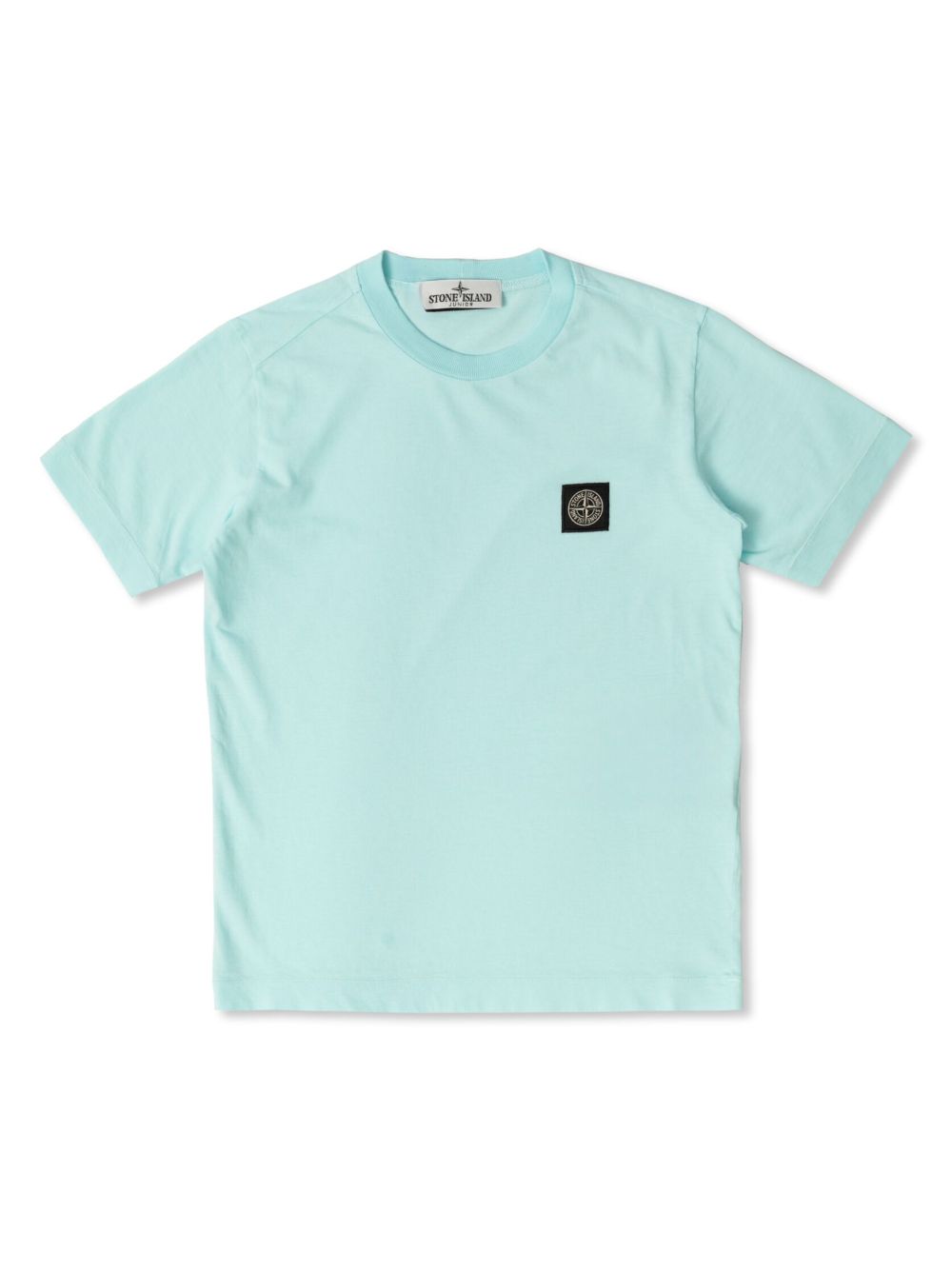 Stone Island Junior 标贴棉T恤 - 蓝色
