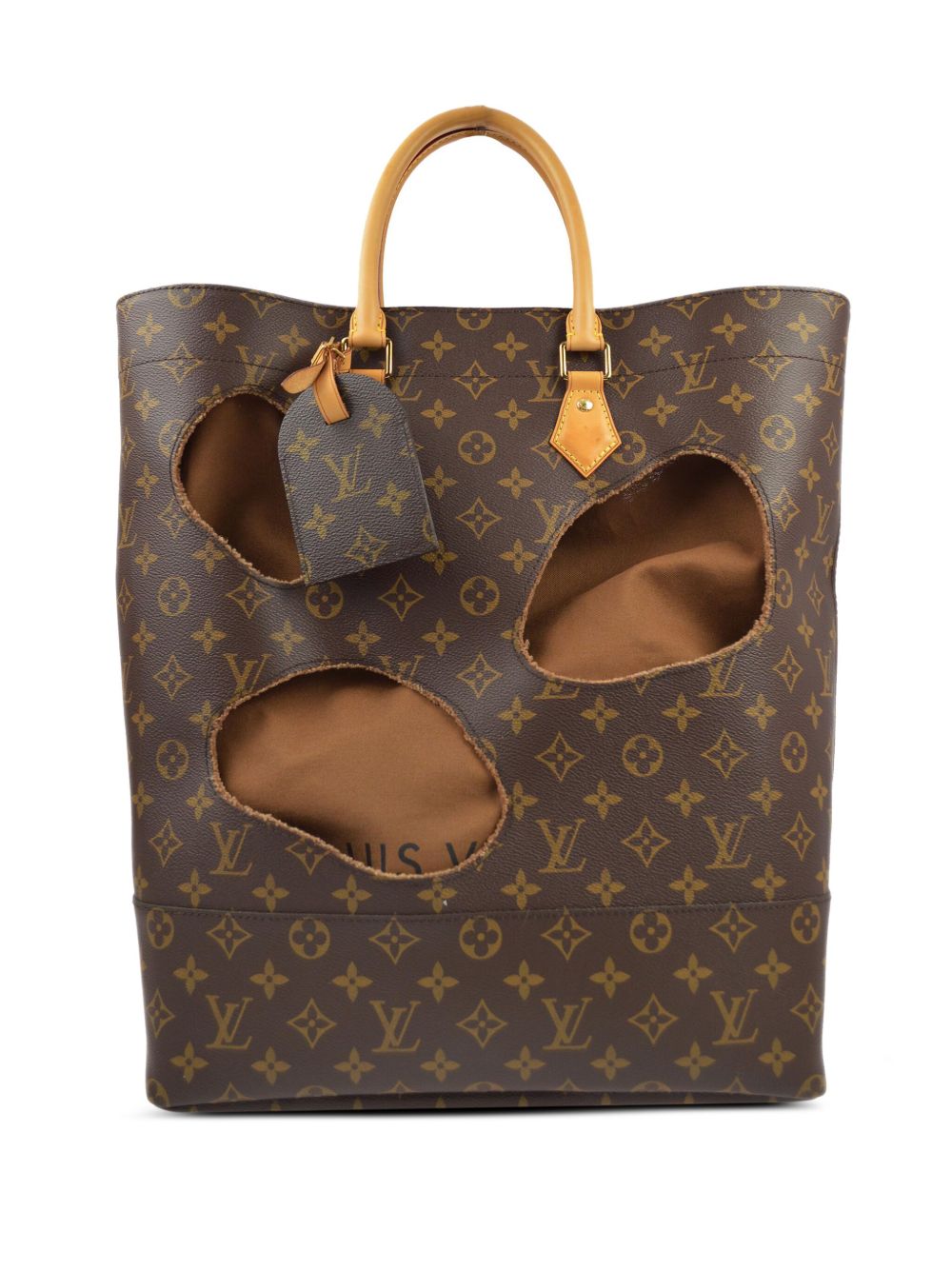 Louis Vuitton Pre-Owned x Comme des Garçons With Holes 手提包（2014年典藏款） - 褐色
