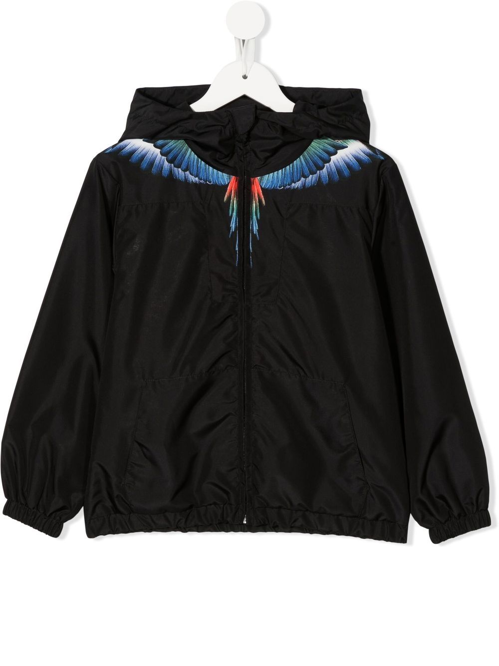 Marcelo Burlon County Of Milan Kids Wings 连帽防风夹克 - 黑色