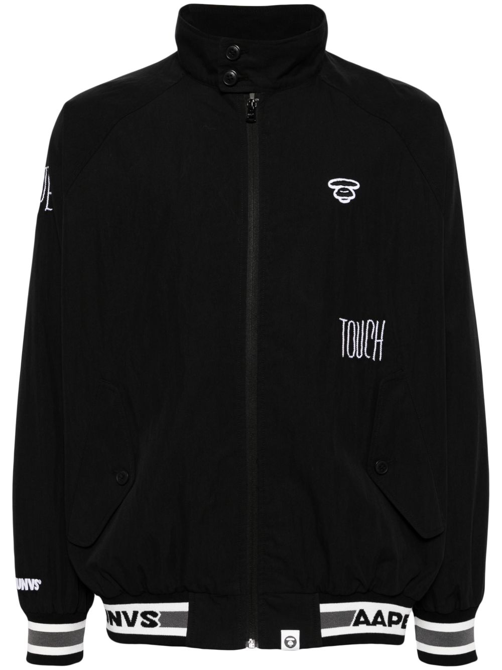AAPE BY *A BATHING APE® logo贴花飞行员夹克 - 黑色