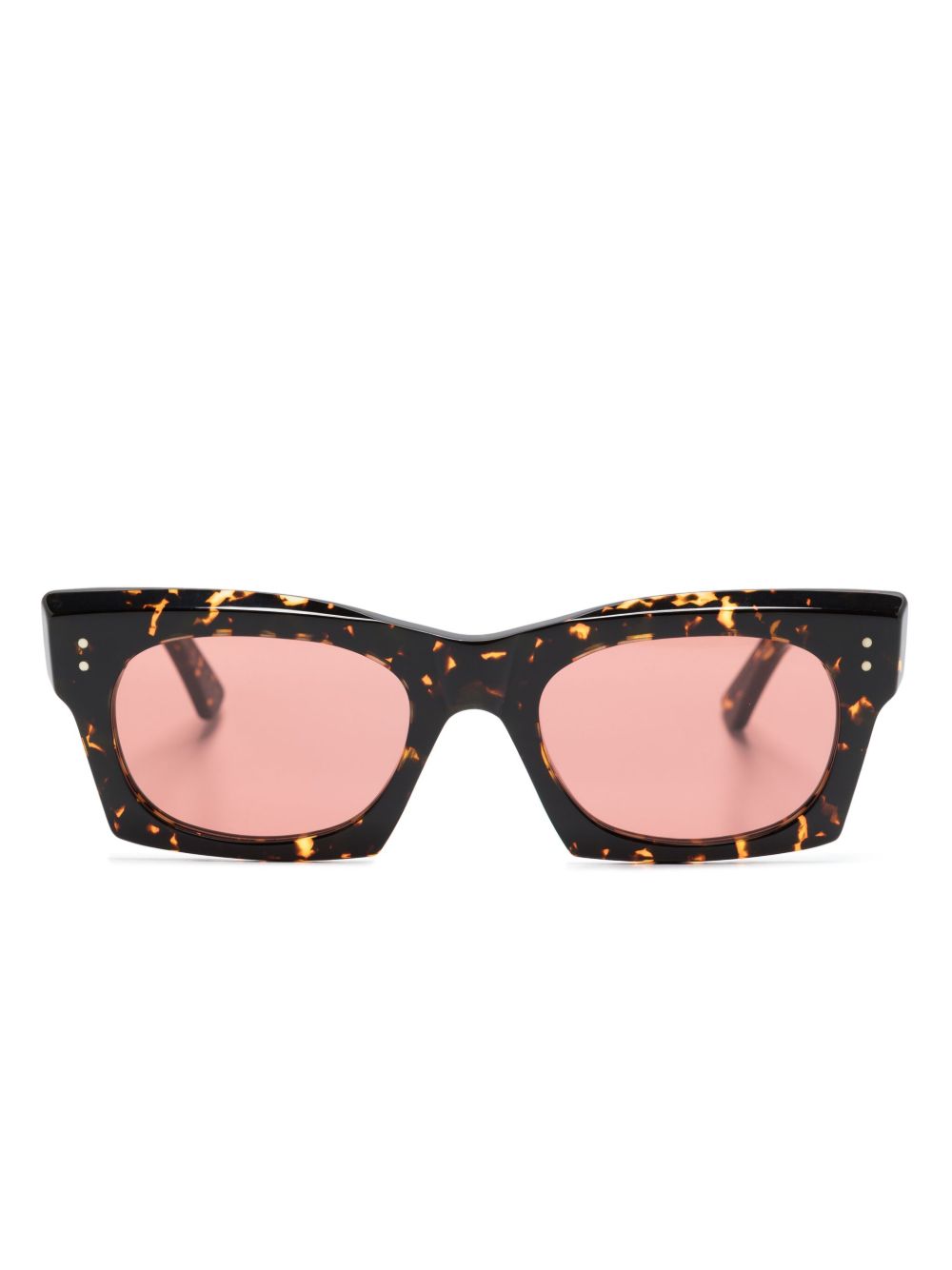 Marni Eyewear 玳瑁纹效果方框太阳眼镜 - 褐色