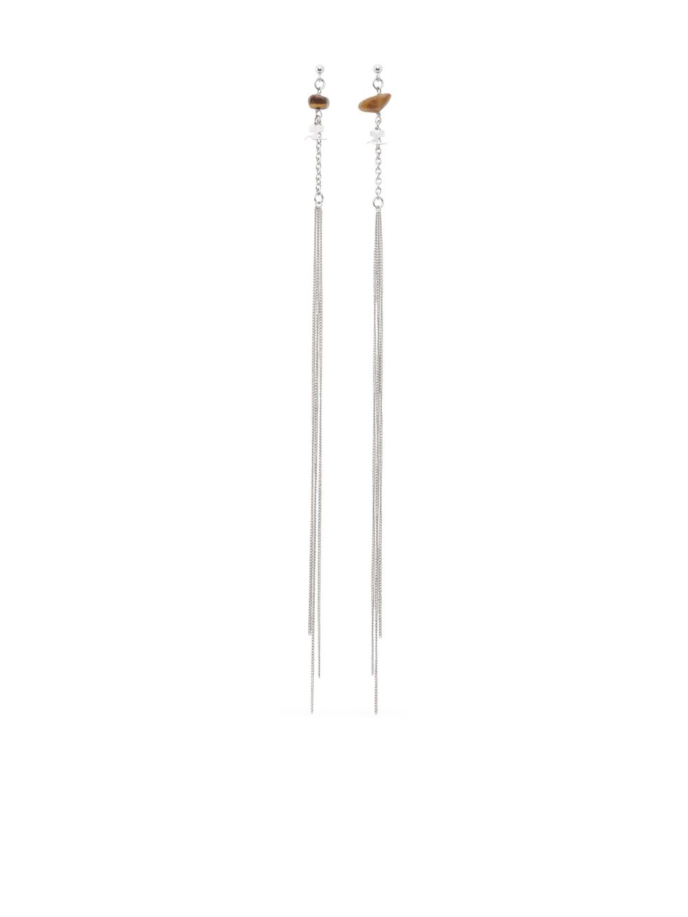 Courrèges Stone Chain 耳环 - 银色