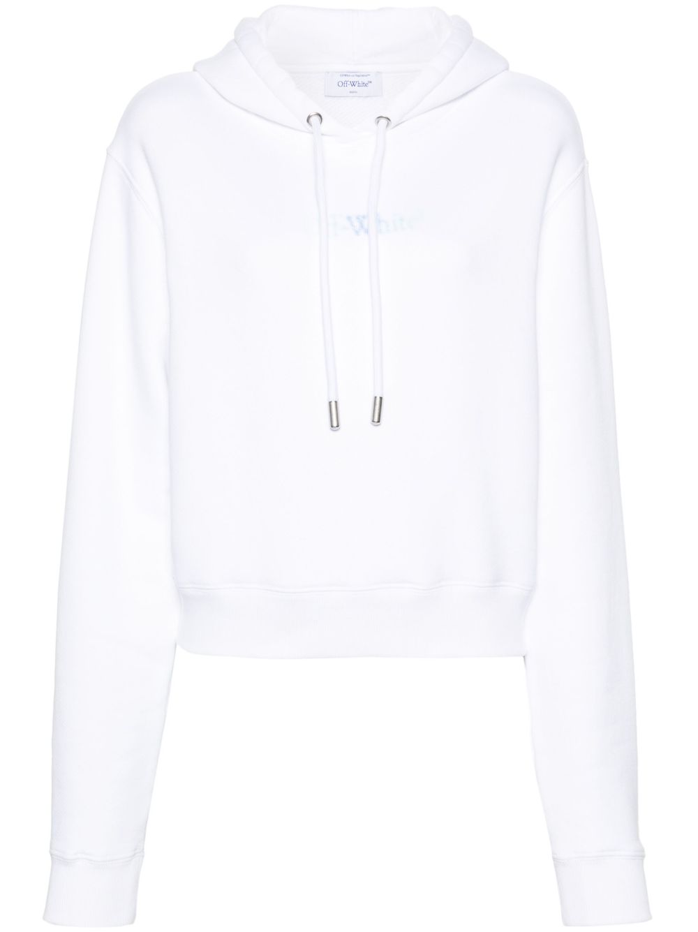 Off-White 箭头图案棉连帽衫 - 白色