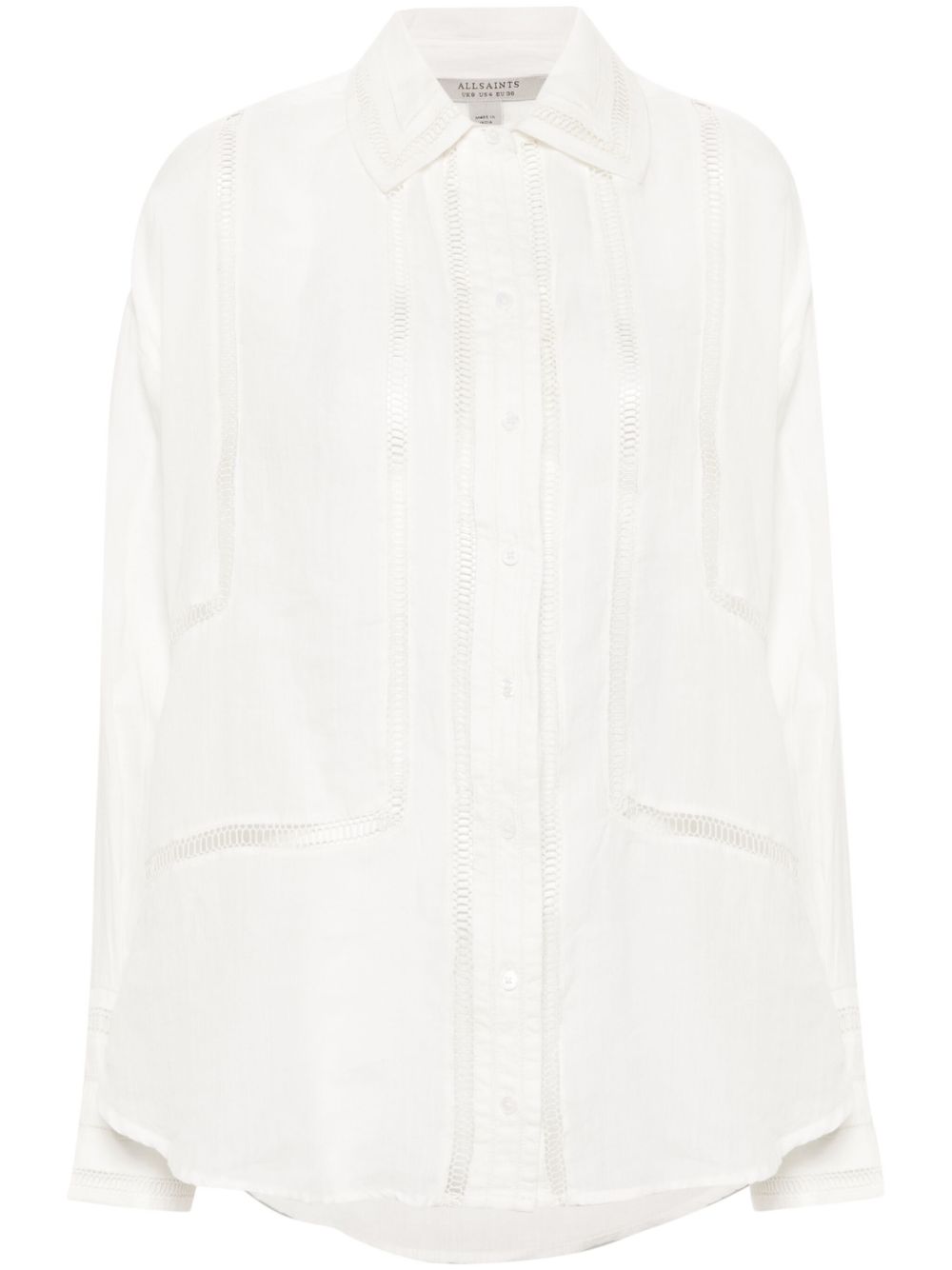 AllSaints Jade 蕾丝细节衬衫 - 白色