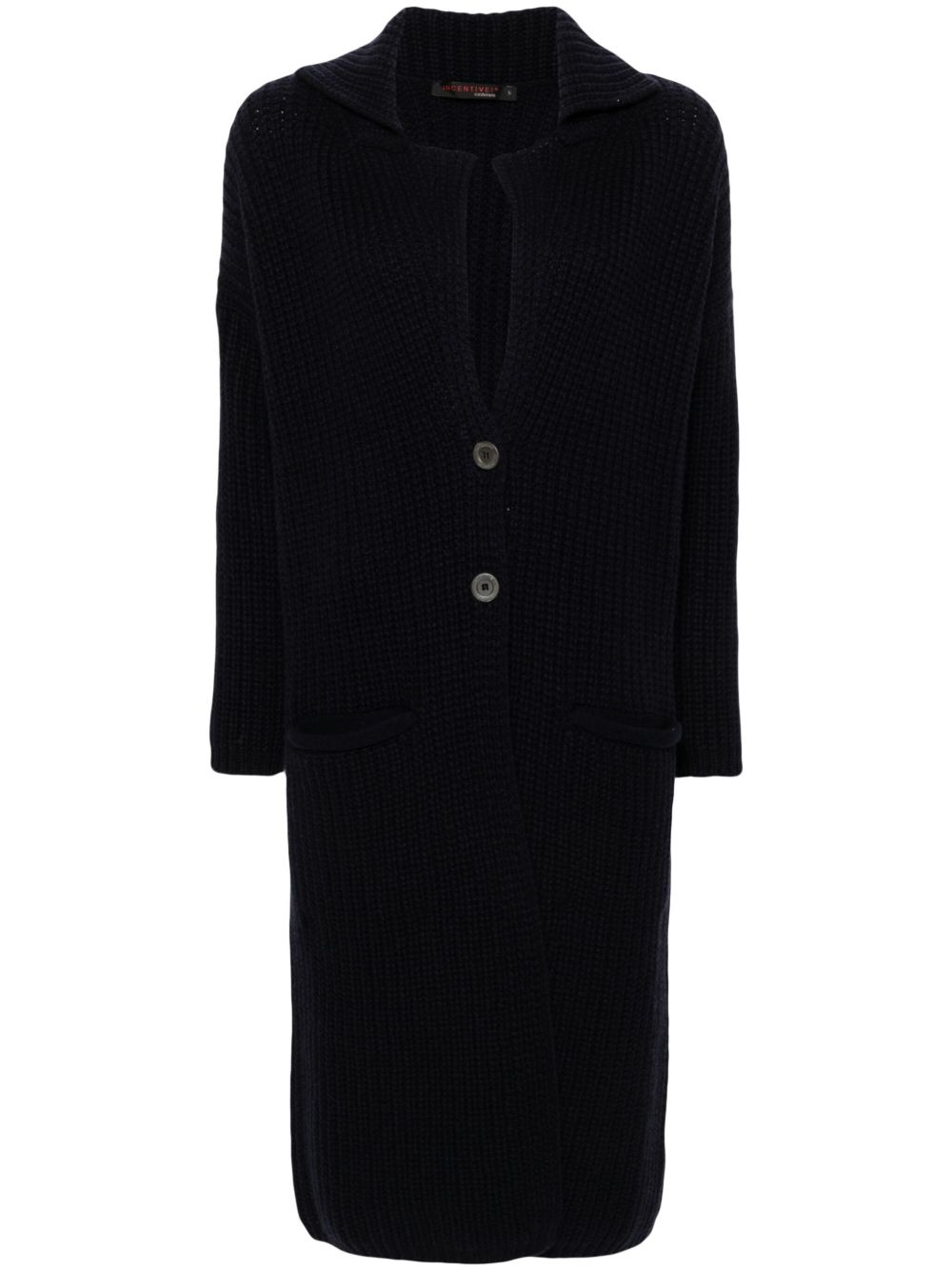 Incentive! Cashmere 羊绒开襟外套 - 蓝色