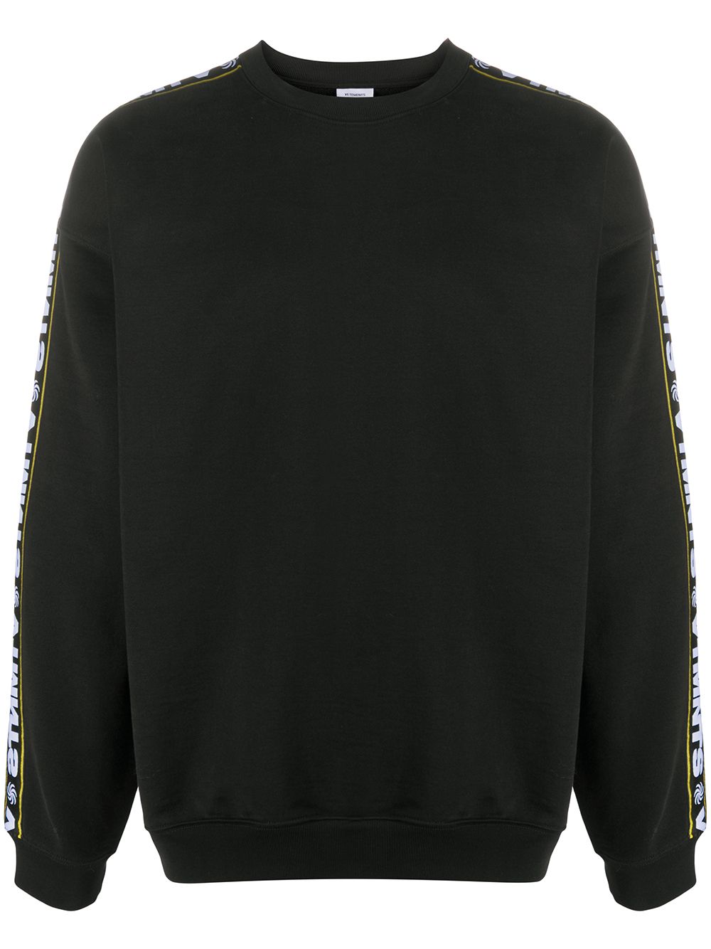 VETEMENTS logo衣袖套头衫 - 黑色