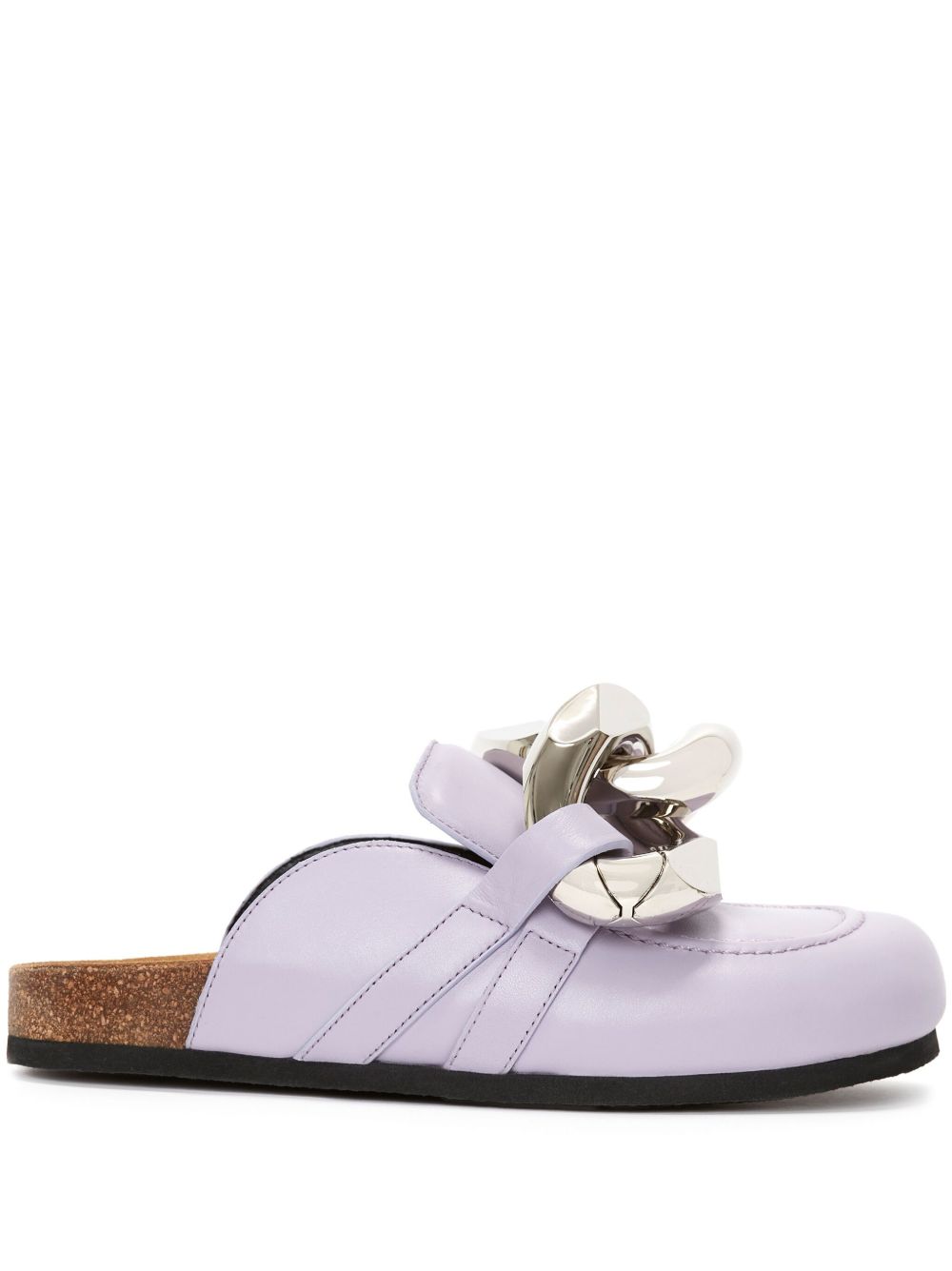 JW Anderson 搭链细节皮质乐福鞋 - 紫色