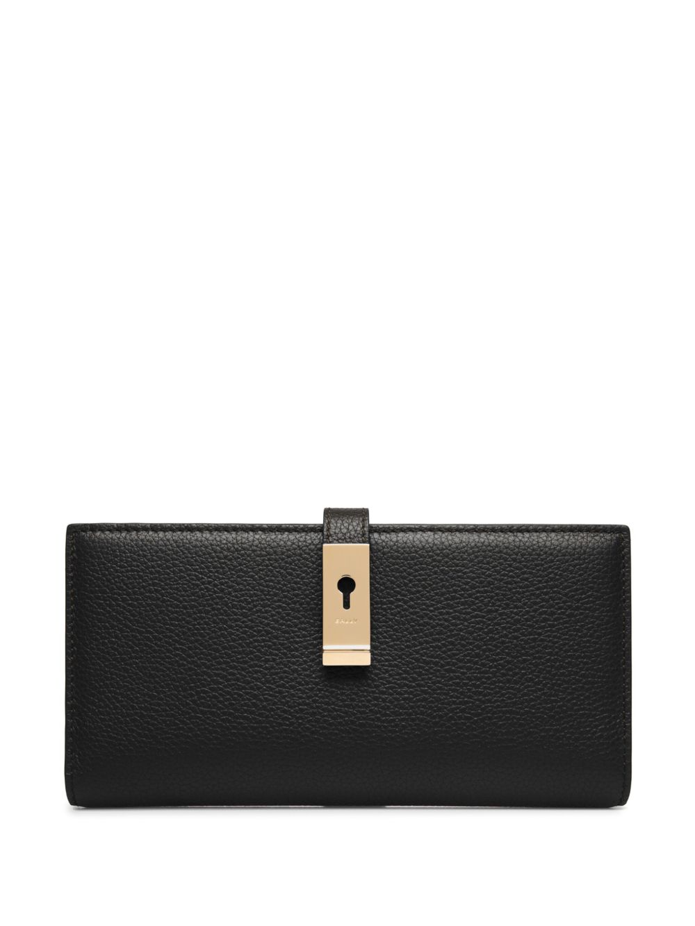 Bally Lock Me 双折皮质钱包 - 黑色