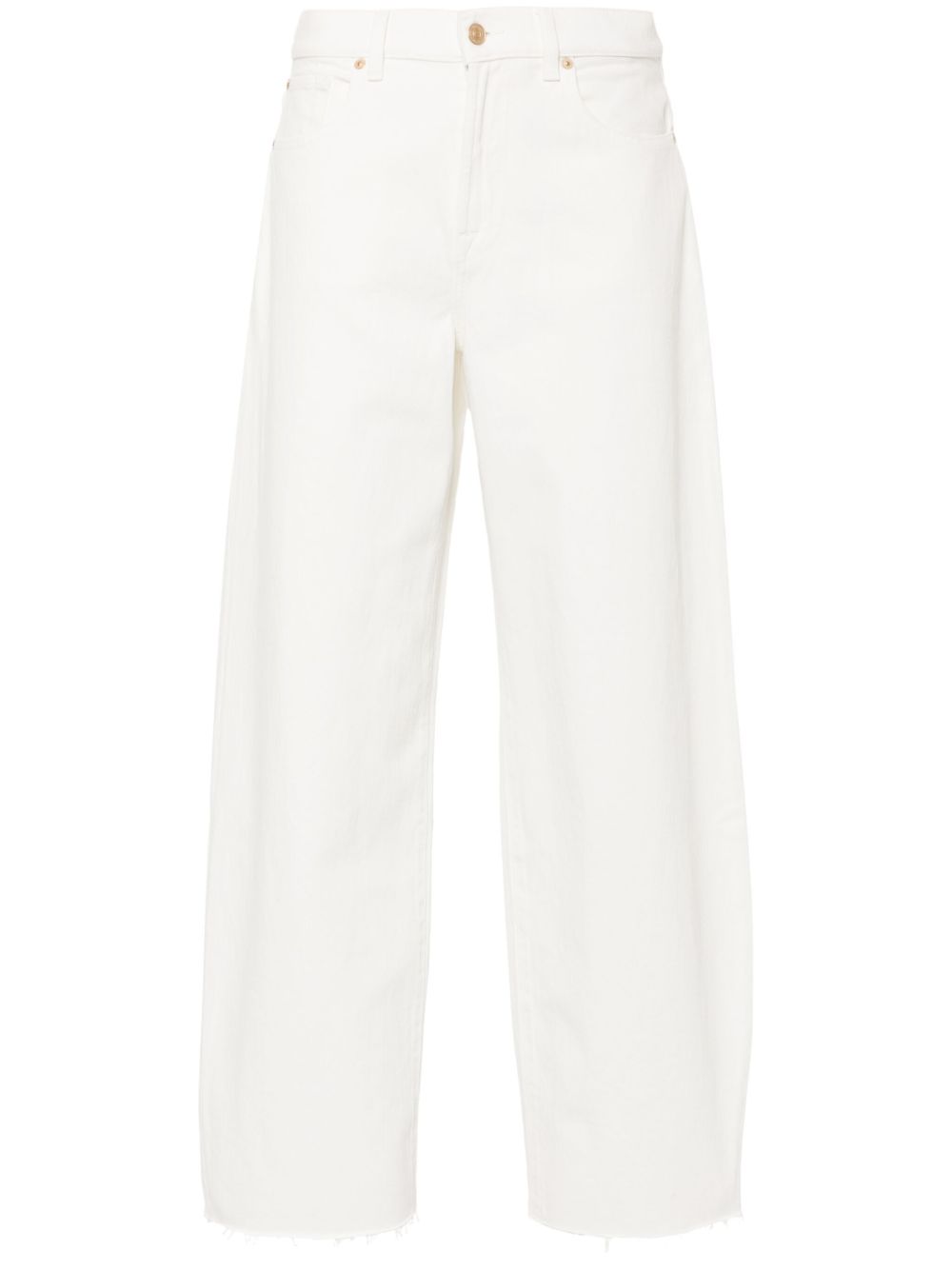 7 For All Mankind Bonnie 阔腿牛仔裤 - 白色