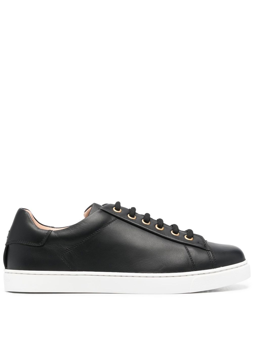 Gianvito Rossi 皮质系带板鞋 - 黑色