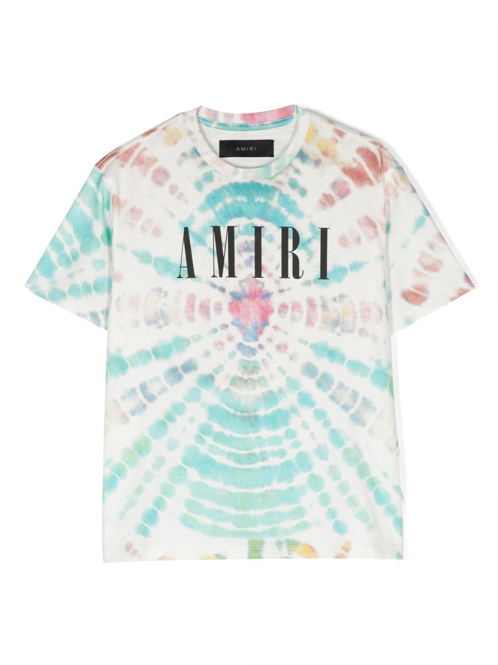 AMIRI KIDS 扎染印花棉T恤 - 白色