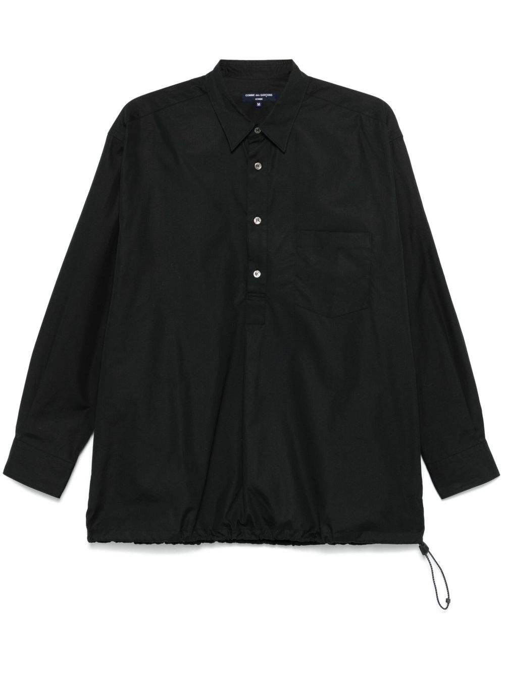 Comme des Garçons Homme 抽绳下摆衬衫 - 黑色