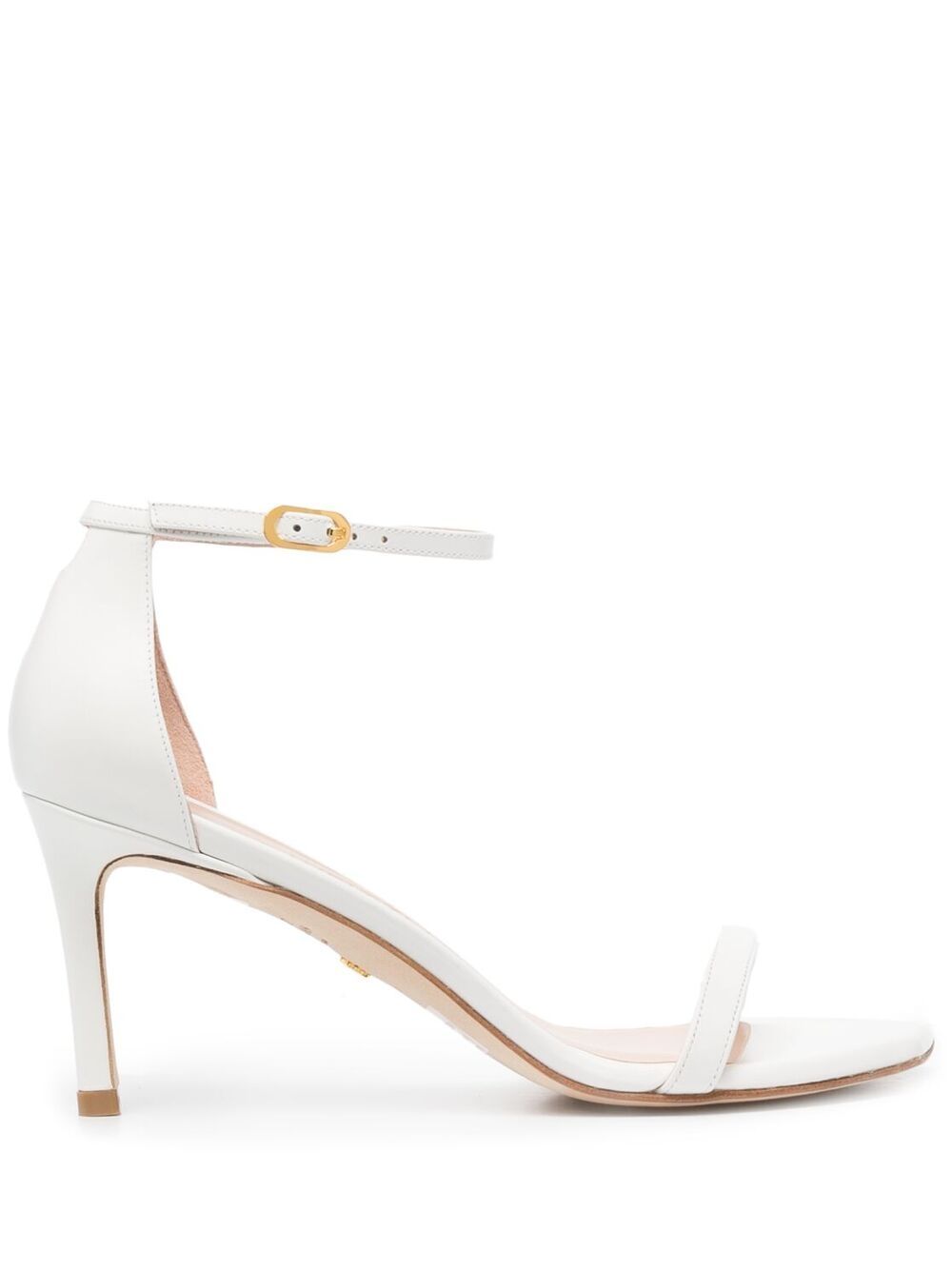 Stuart Weitzman Amelia 皮质凉鞋 - 白色