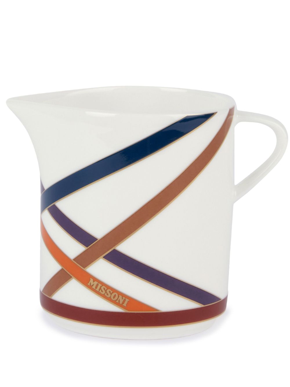 Missoni Home Nastri 几何图案印花奶油壶 - 白色