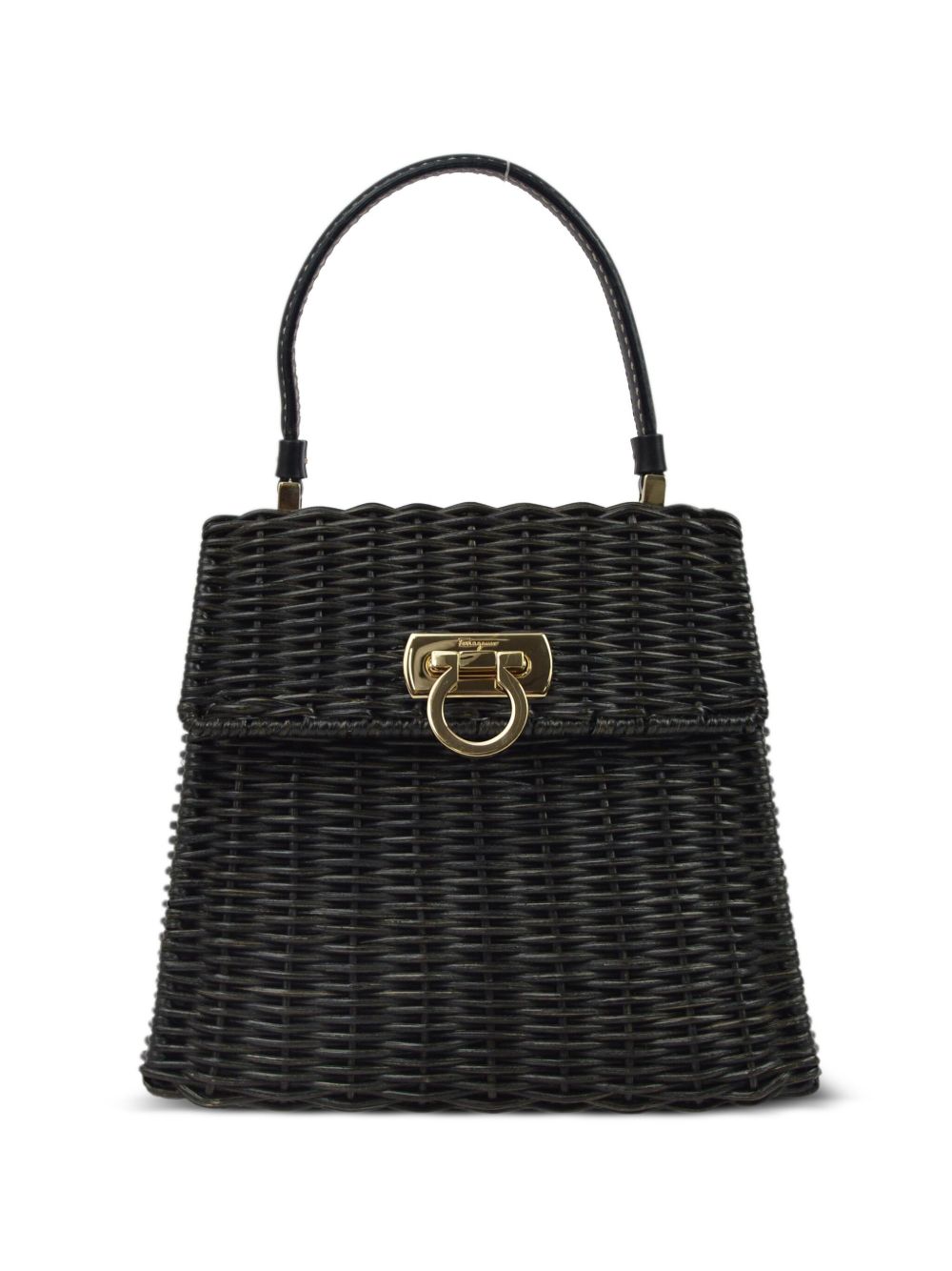 Ferragamo Pre-Owned Gancini 手提包（1990-2000年典藏款） - 黑色