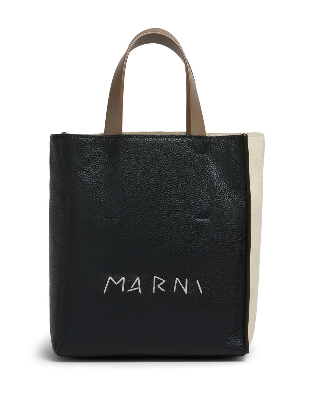 Marni 对比设计手提包 - 黑色