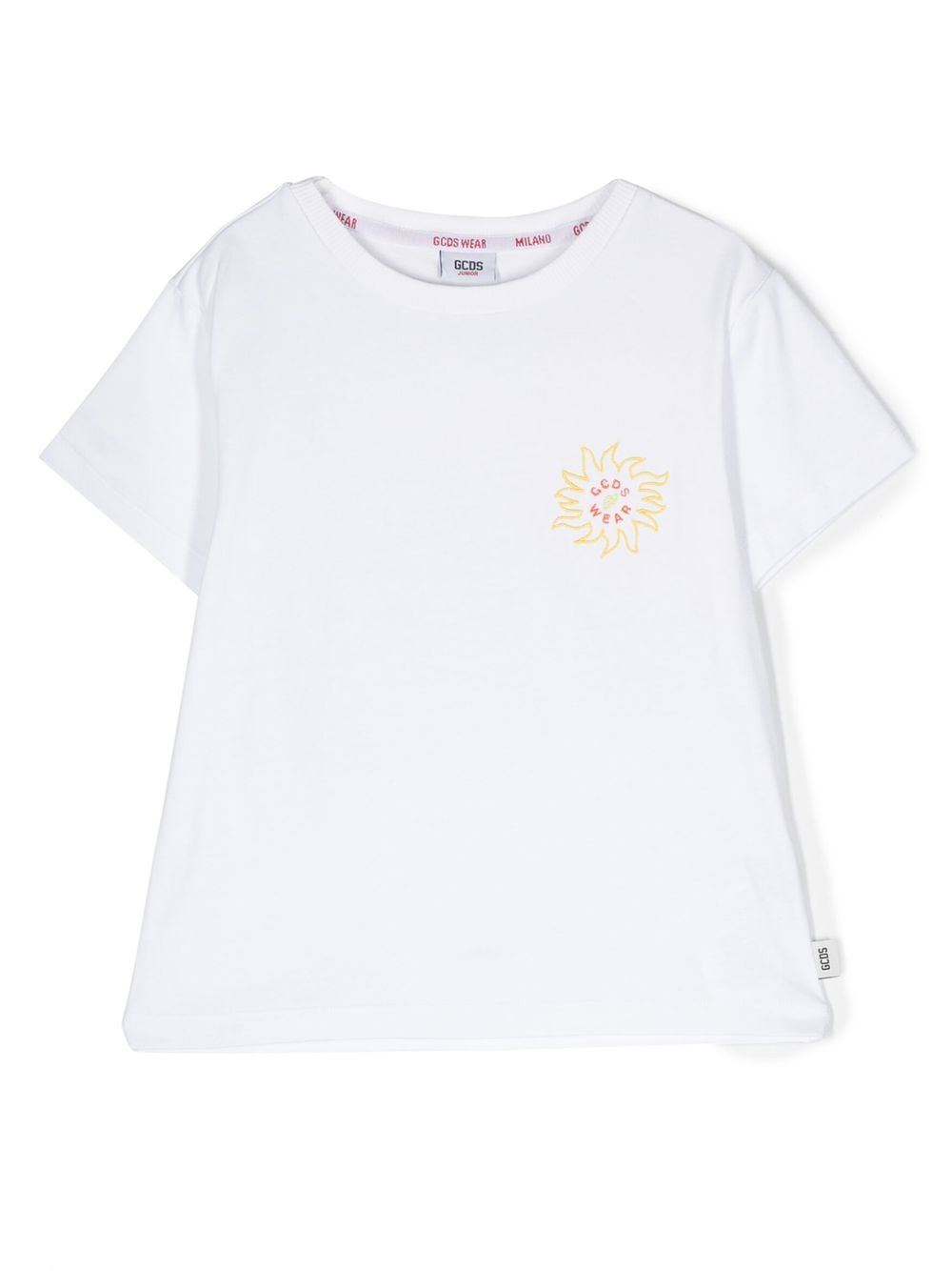 Gcds Kids logo印花细节T恤 - 白色