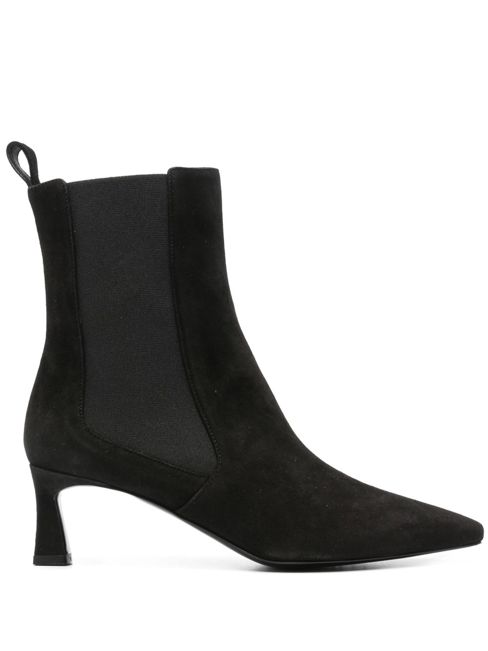 Pollini Sissi 中跟绒面皮靴 - 黑色