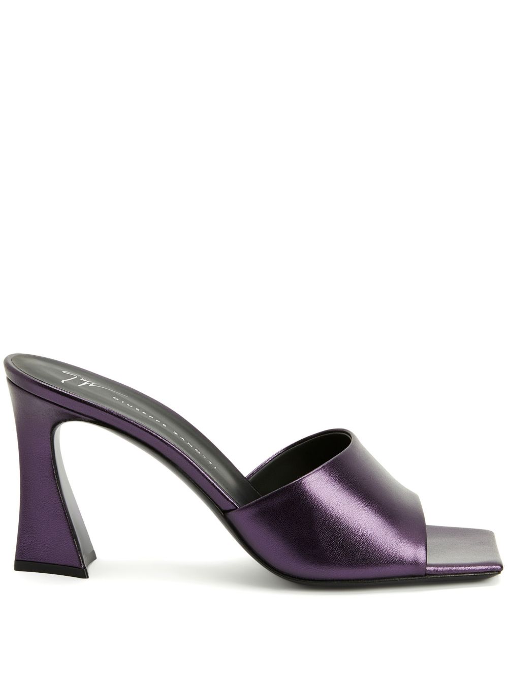Giuseppe Zanotti Solhene 高跟皮质穆勒鞋 - 紫色
