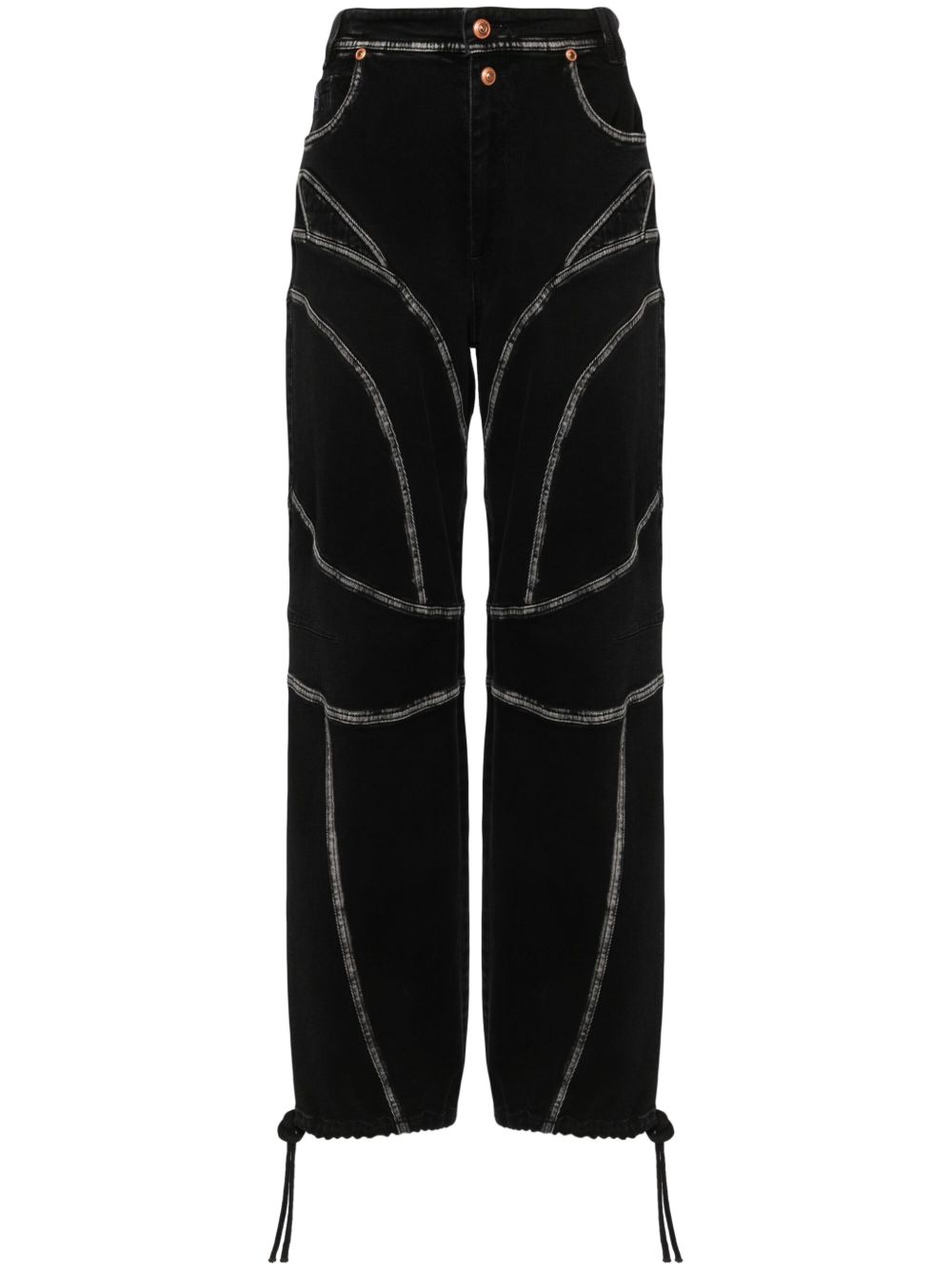 Versace Jeans Couture Piece Number 直筒牛仔裤 - 黑色