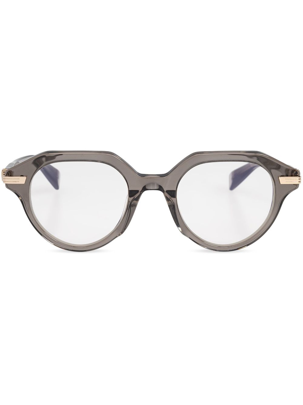 Balmain Eyewear 几何形框眼镜 - 灰色
