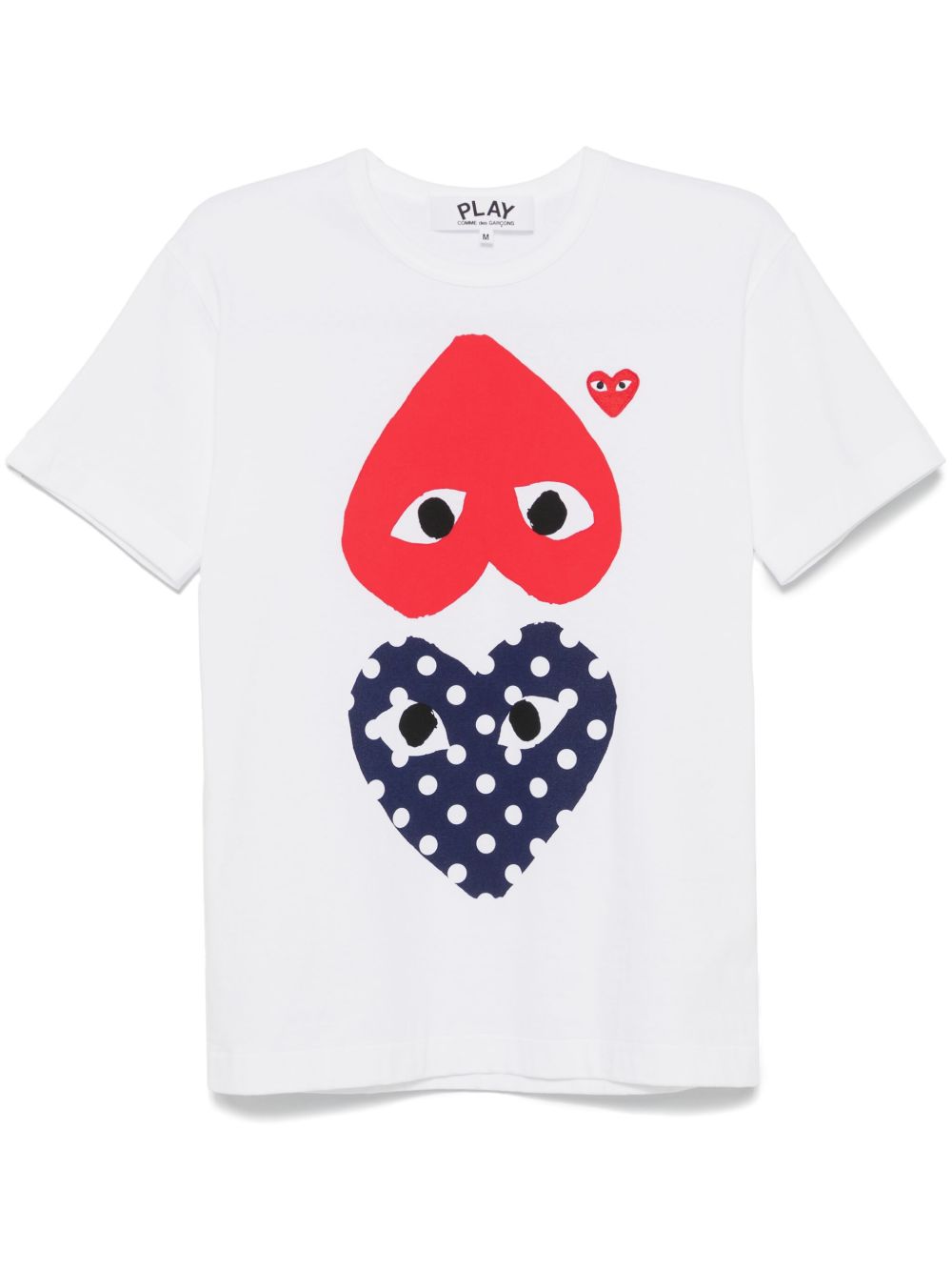 Comme Des Garçons Play 爱心印花棉T恤 - 白色