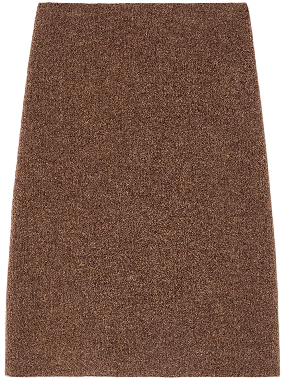 Jil Sander A字中长半身裙 - 褐色