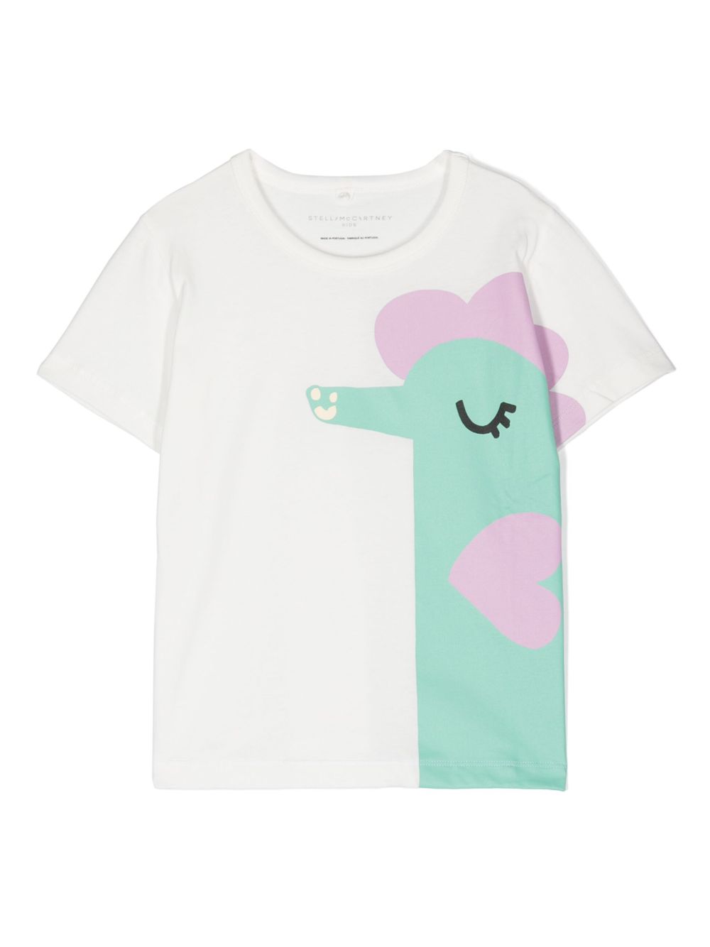 Stella McCartney Kids 插画风印花棉T恤 - 白色