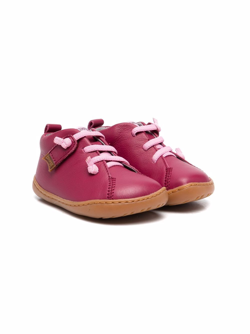 Camper Kids Peu Cami FW 皮质运动鞋 - 粉色