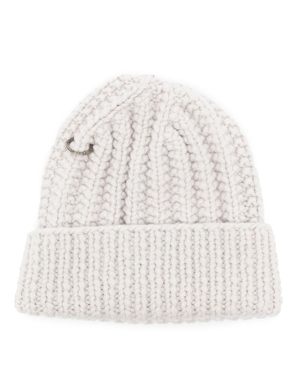 WERKSTATT:MÜNCHEN ring-detail ribbed beanie - 灰色