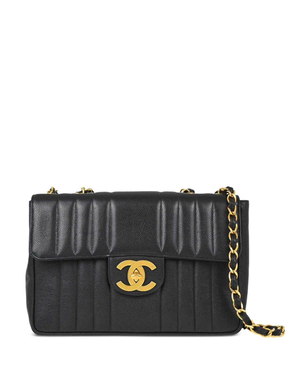 CHANEL Pre-Owned Mademoiselle Classic Flap 单肩包（1992年典藏款） - 黑色