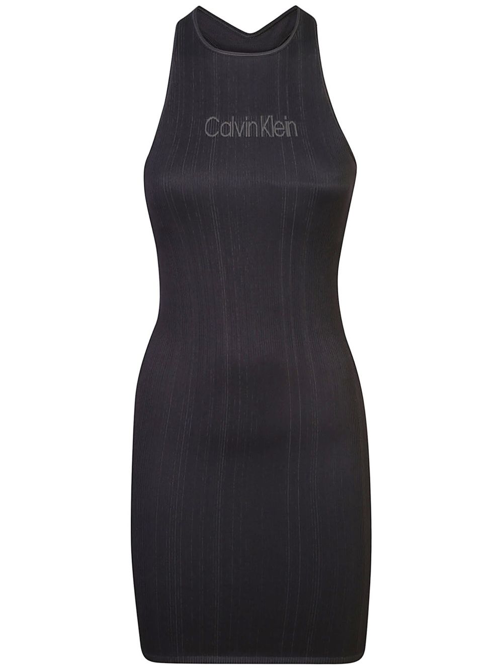 Calvin Klein logo印花连衣裙 - 黑色