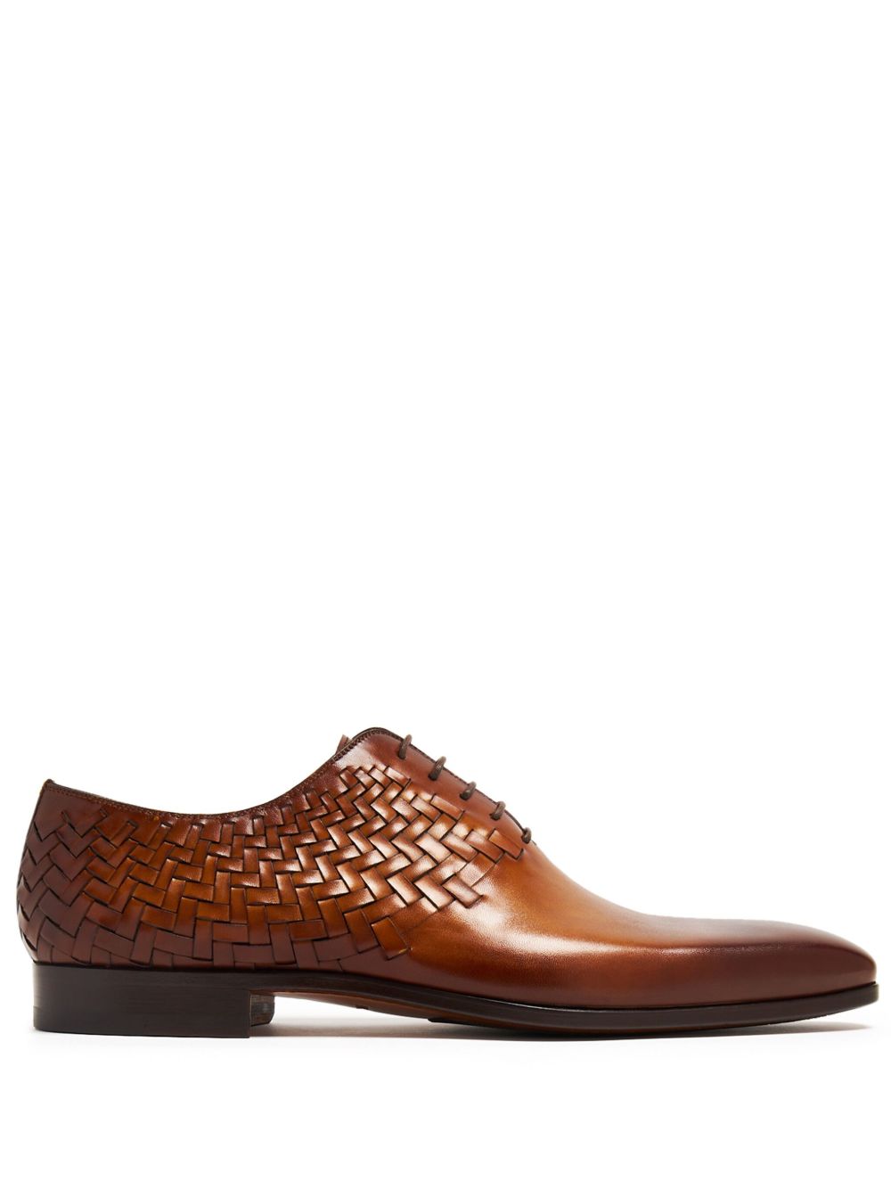 Magnanni 编织细节牛津鞋 - 褐色