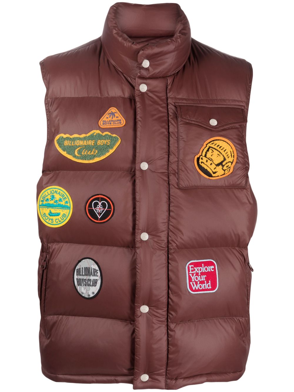 Billionaire Boys Club 标贴填充马甲 - 褐色