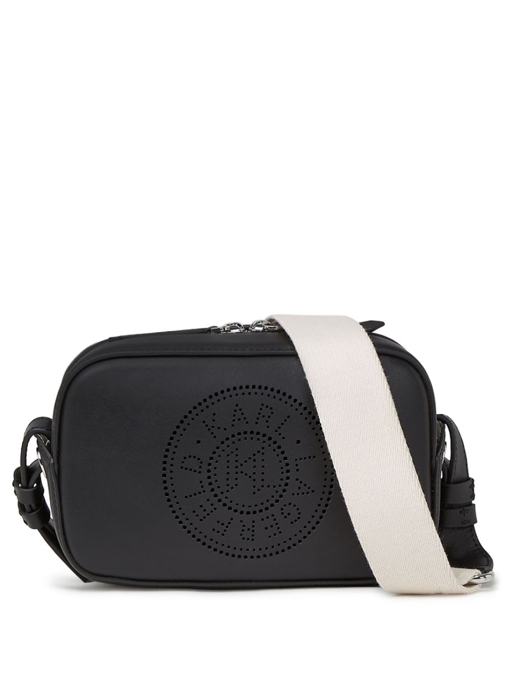 Karl Lagerfeld K/Circle 穿孔logo斜挎包 - 黑色