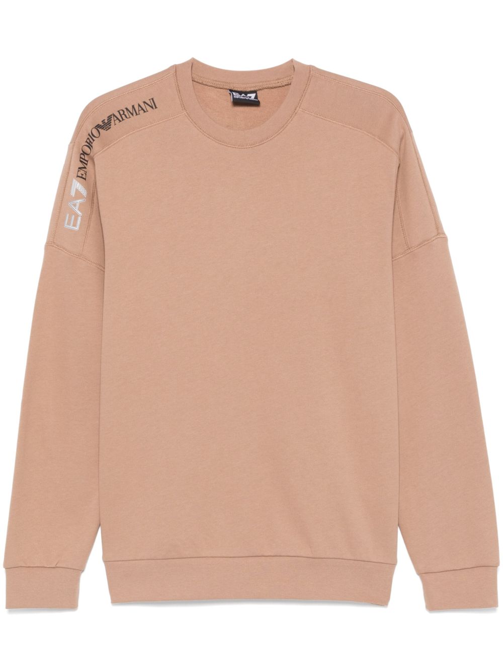 Ea7 Emporio Armani logo贴花卫衣 - 褐色