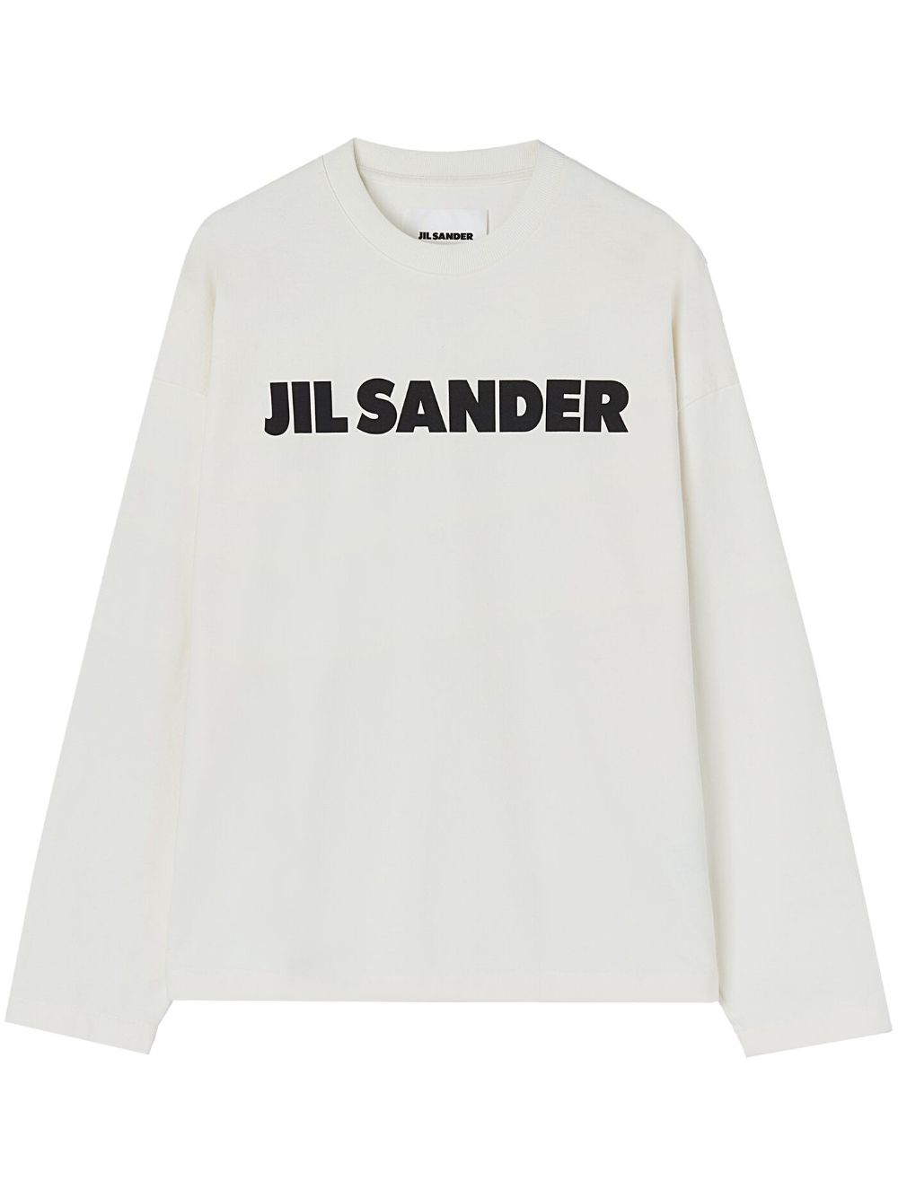 Jil Sander logo印花长袖上衣 - 白色