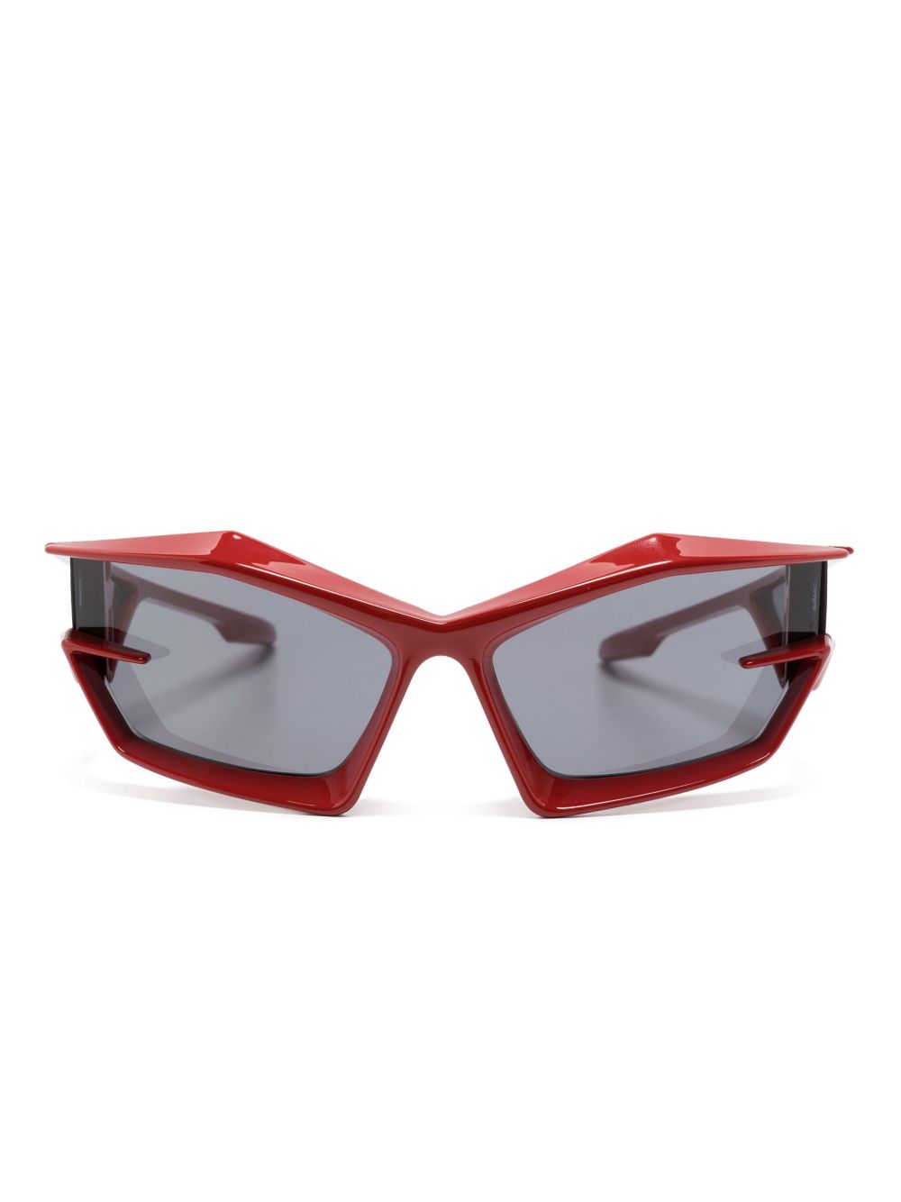 Givenchy Eyewear Giv Cut 盾形镜框太阳眼镜 - 红色