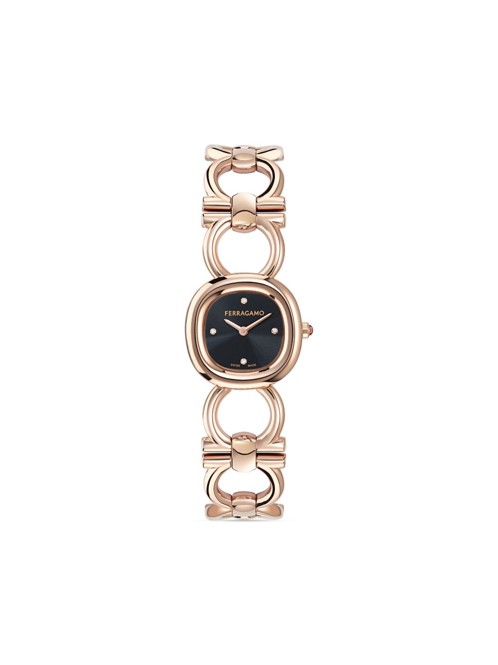 Ferragamo Double Gancini Jewel 25毫米腕表 - 黑色