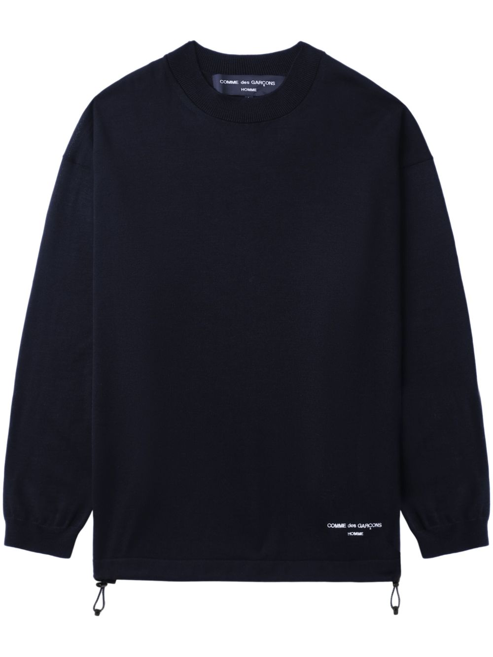 Comme des Garçons Homme 抽绳下摆卫衣 - 蓝色