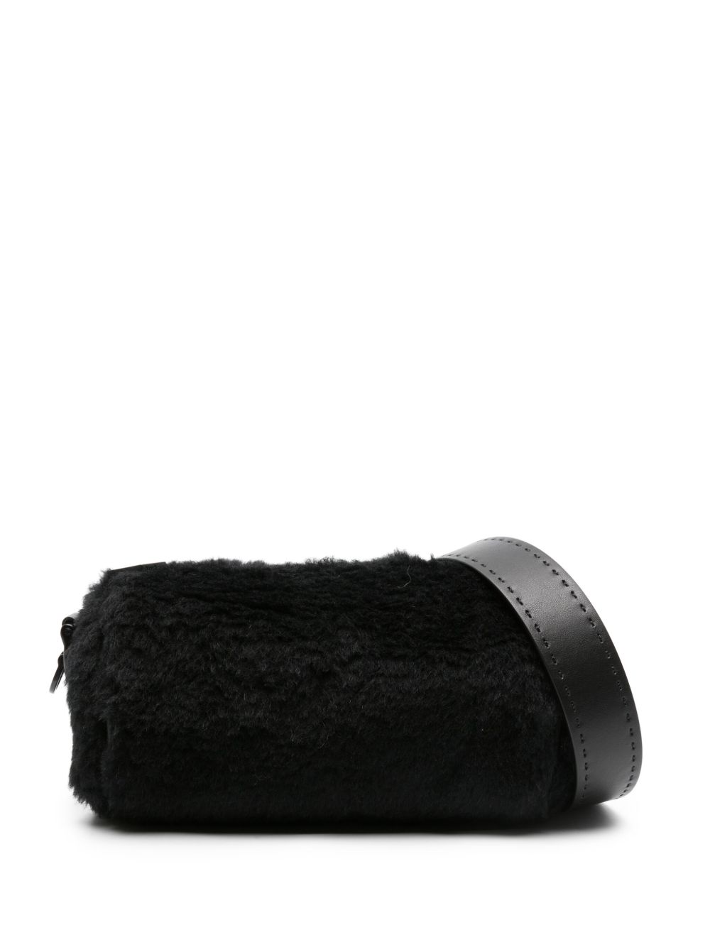 Max Mara Teddy Roll 骆驼绒单肩包 - 黑色