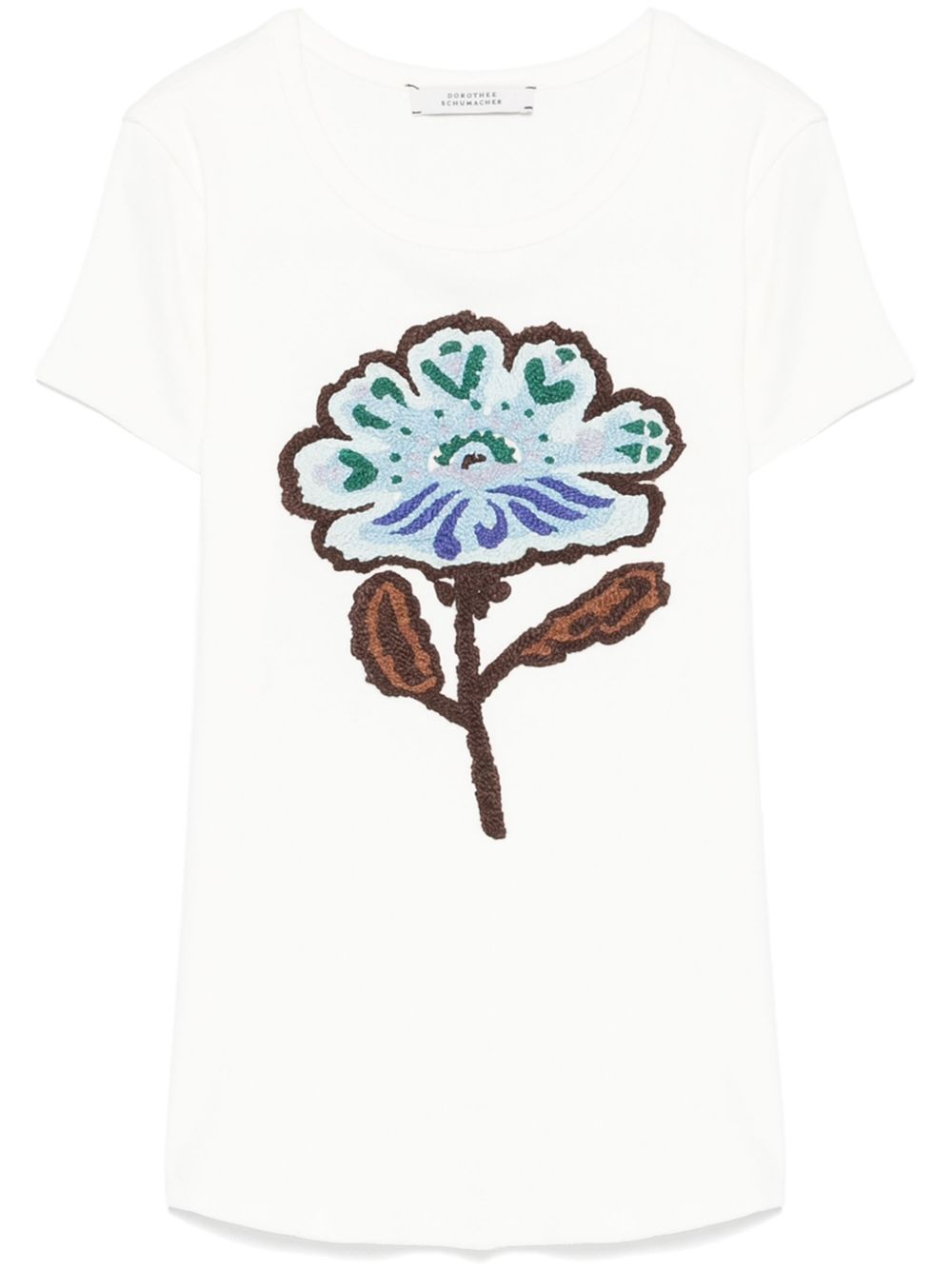 Dorothee Schumacher Powerful Flower T恤 - 白色