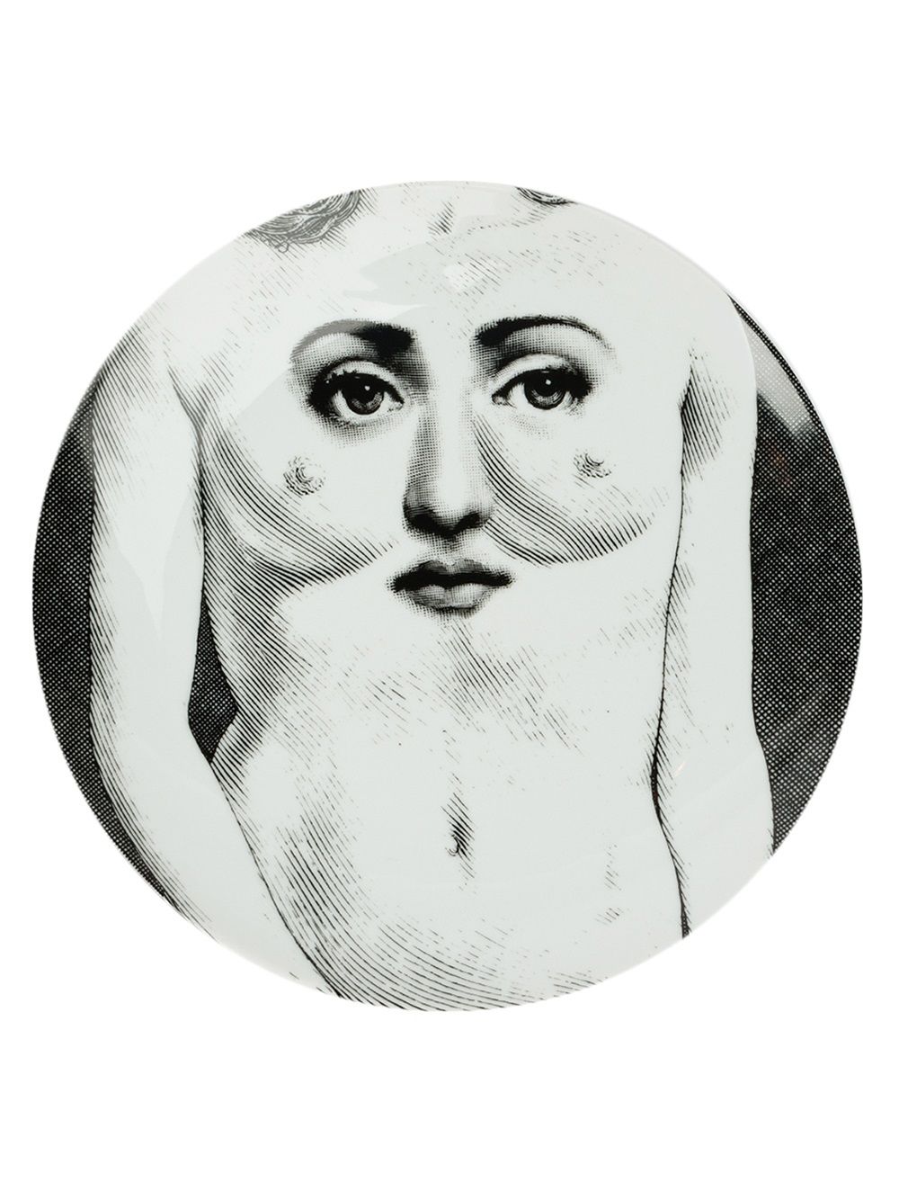 Fornasetti 印花圆碟 - 黑色