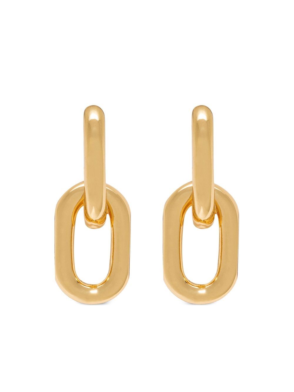 ANINE BING Link Drop 14K黄金圆形耳环 - 金色