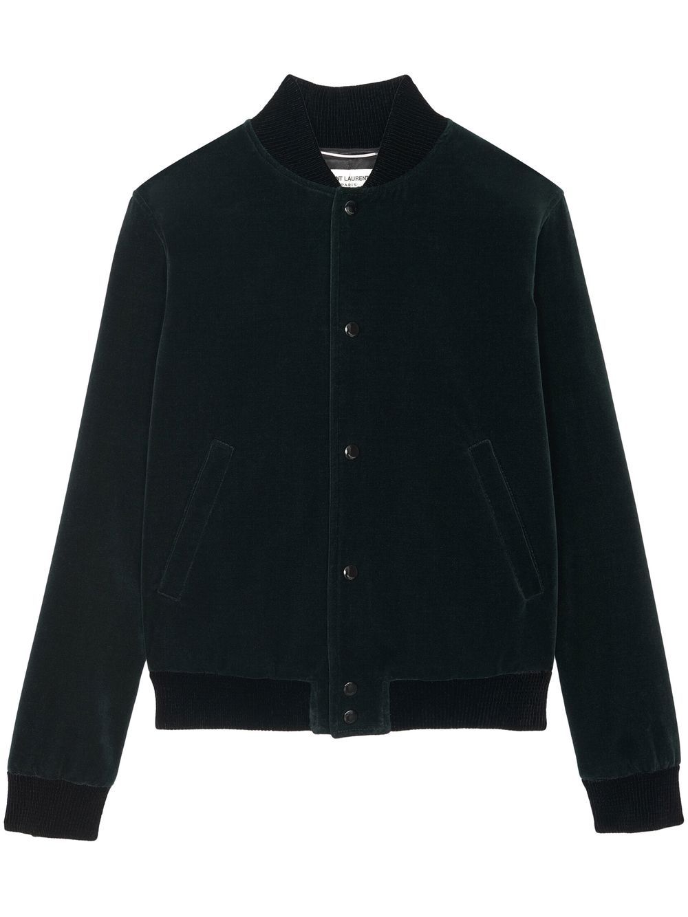 Saint Laurent Teddy 丝绒夹克 - 绿色