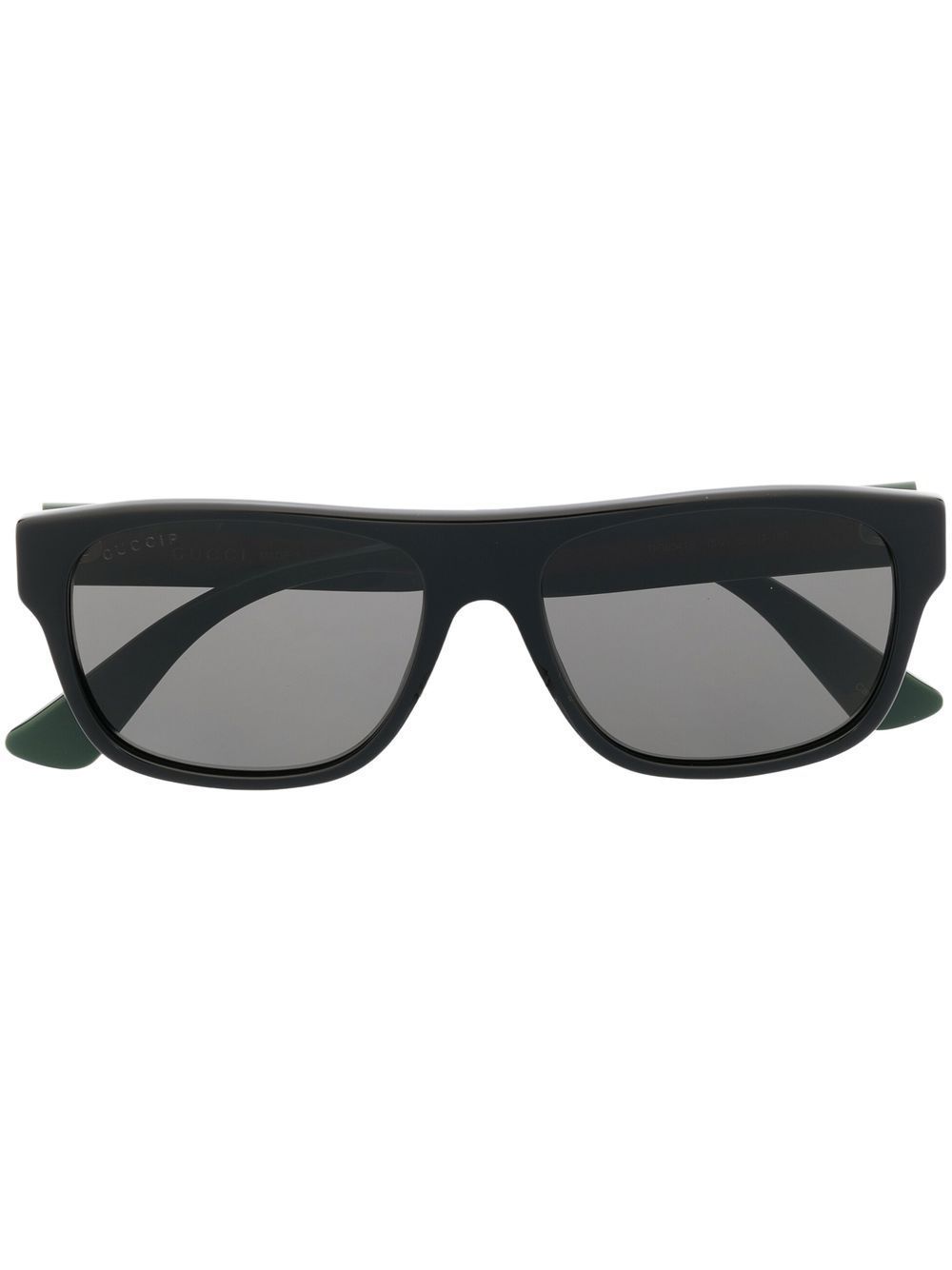 Gucci Eyewear 长方形框太阳眼镜 - 黑色
