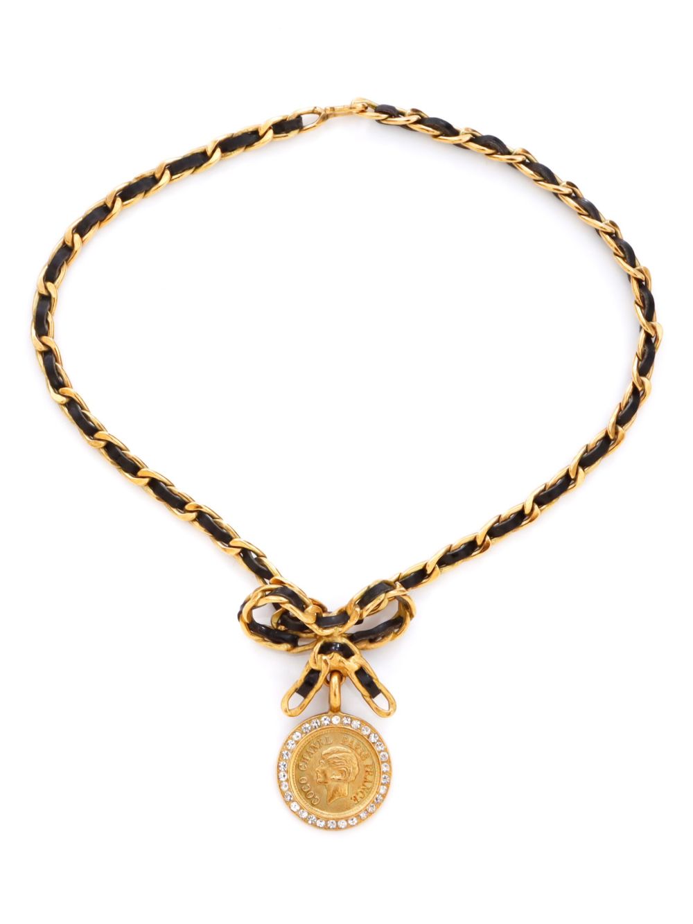 CHANEL Pre-Owned 吊饰项链（1995年典藏款） - 黑色